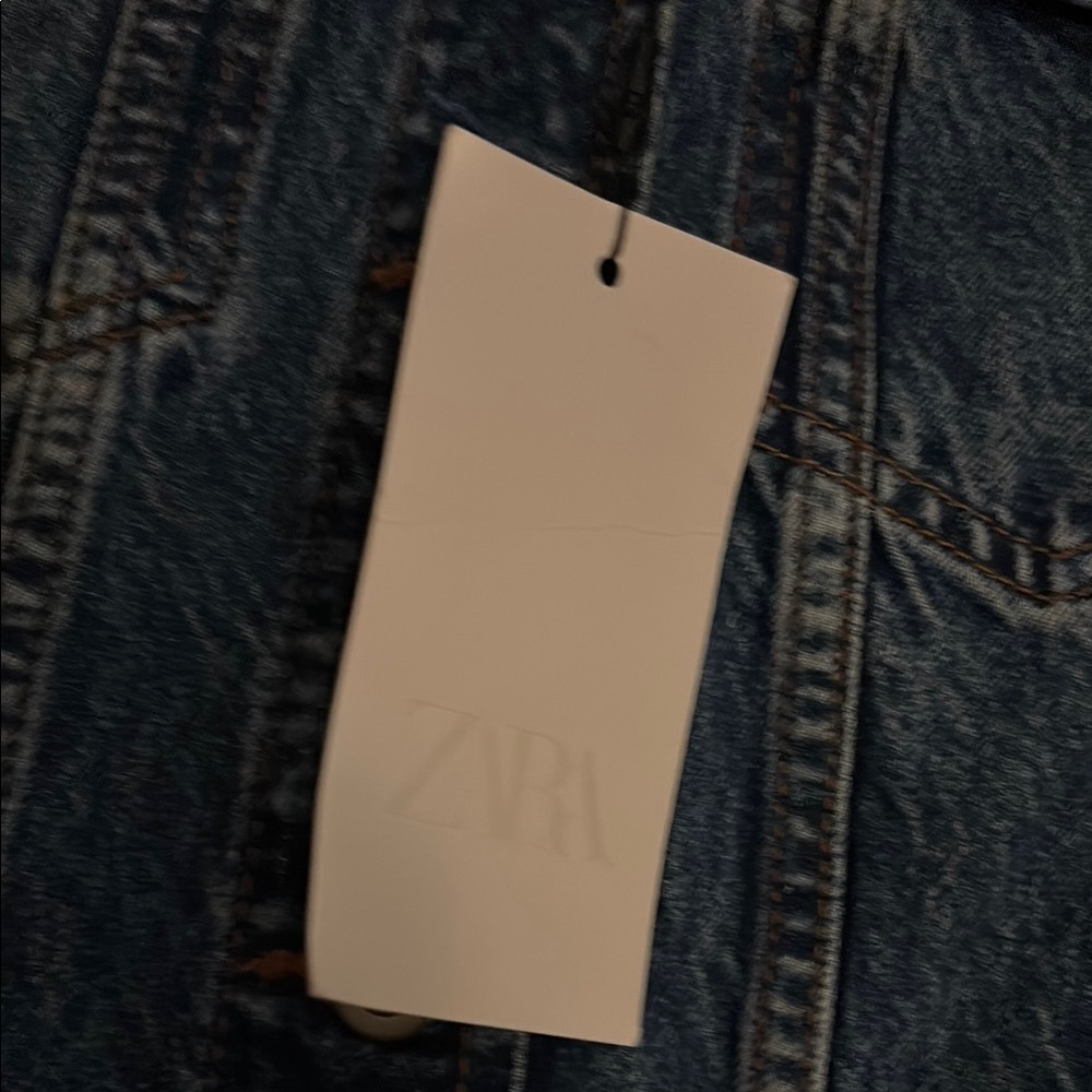*NWT* Zara Sleeveless Denim Dress - Picture 2 of 3